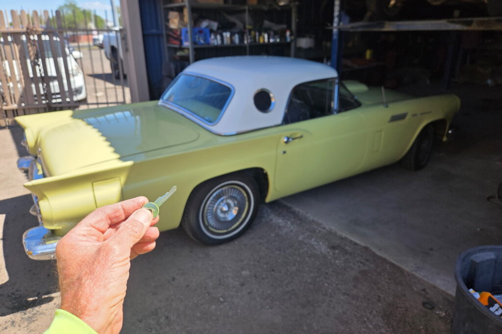 New key created for a vintage American car.